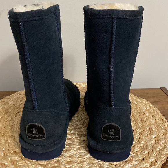 Bearpaw Elle navy blue suede boots size 5 - Picture 4 of 8